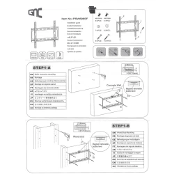 Zidni nosač GNC PSW698SF, 26"-65", 30kg, VESA 400x400, low profile 25mm - thumbnail 2