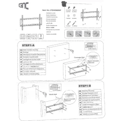 Zidni nosač GNC PSW698MF, 32"-75", 35kg, VESA 600x400, low profile 25mm - thumbnail 2