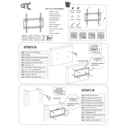 Zidni nosač GNC PSW698ST, 26"-55", 30kg, VESA 400x400, nagib, low profile 25mm - thumbnail 1