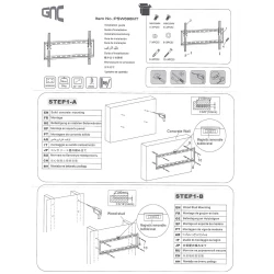 Zidni nosač GNC PSW698MT, 32"-65", 35kg, VESA 600x400, nagib, low profile 25mm - thumbnail 3