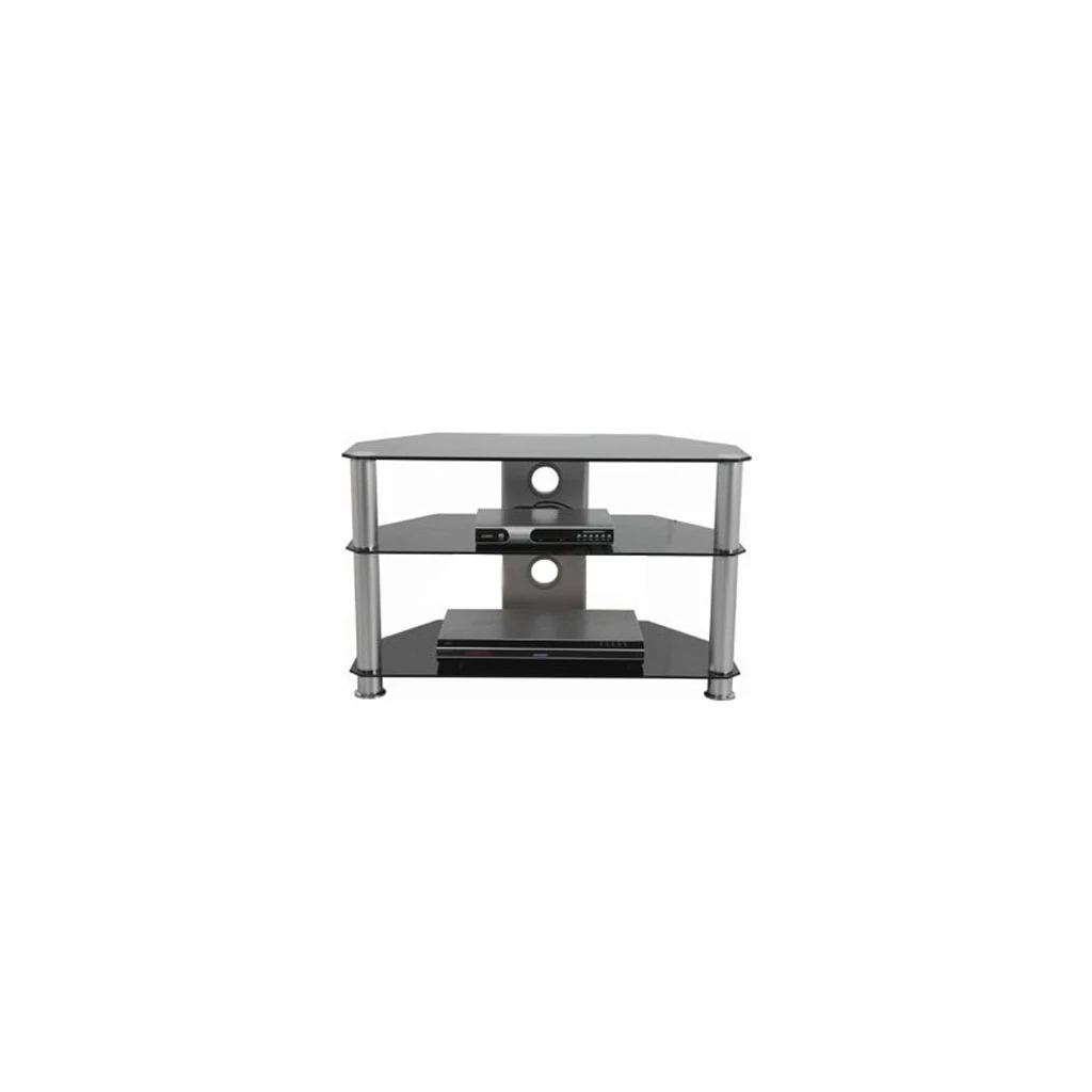 Stalak za TV GNC AVS040-1200, staklo black/silver 1200x400x500mm - image 1