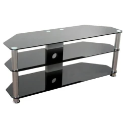 Stalak za TV GNC AVS040-1200, staklo black/silver 1200x400x500mm - thumbnail 2