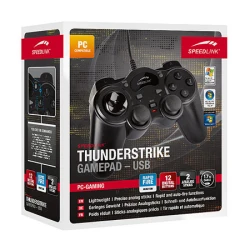 Game Pad SPEEDLINK THUNDERSTRIKE USB, black for PC, black, SL-6515-BK - thumbnail 3
