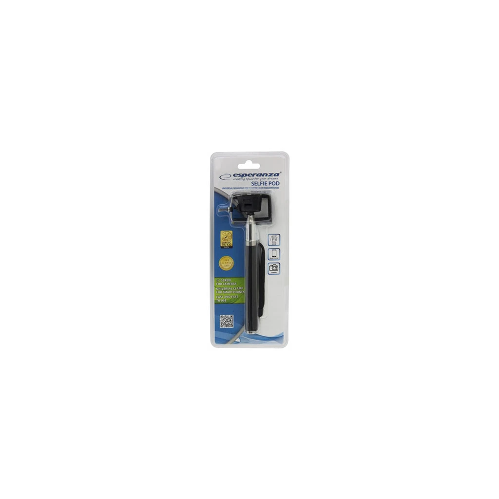 Univerzalni SELFIE štap monopod ESPERANZA, za mobitel/fotoaparat, teleskopski 20-100cm, 130g, EMM107 - image 1