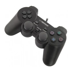 Game Pad ESPERANZA CORSAIR, vibration, PS2/PS3/PC, USB, black, EG106 - thumbnail 2