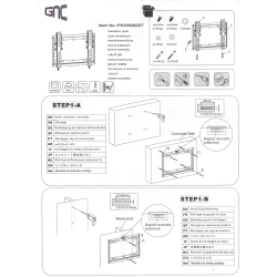 Zidni nosač GNC PSW698SST 17"-43", 20kg, VESA 200x200, NAGIB - thumbnail 2