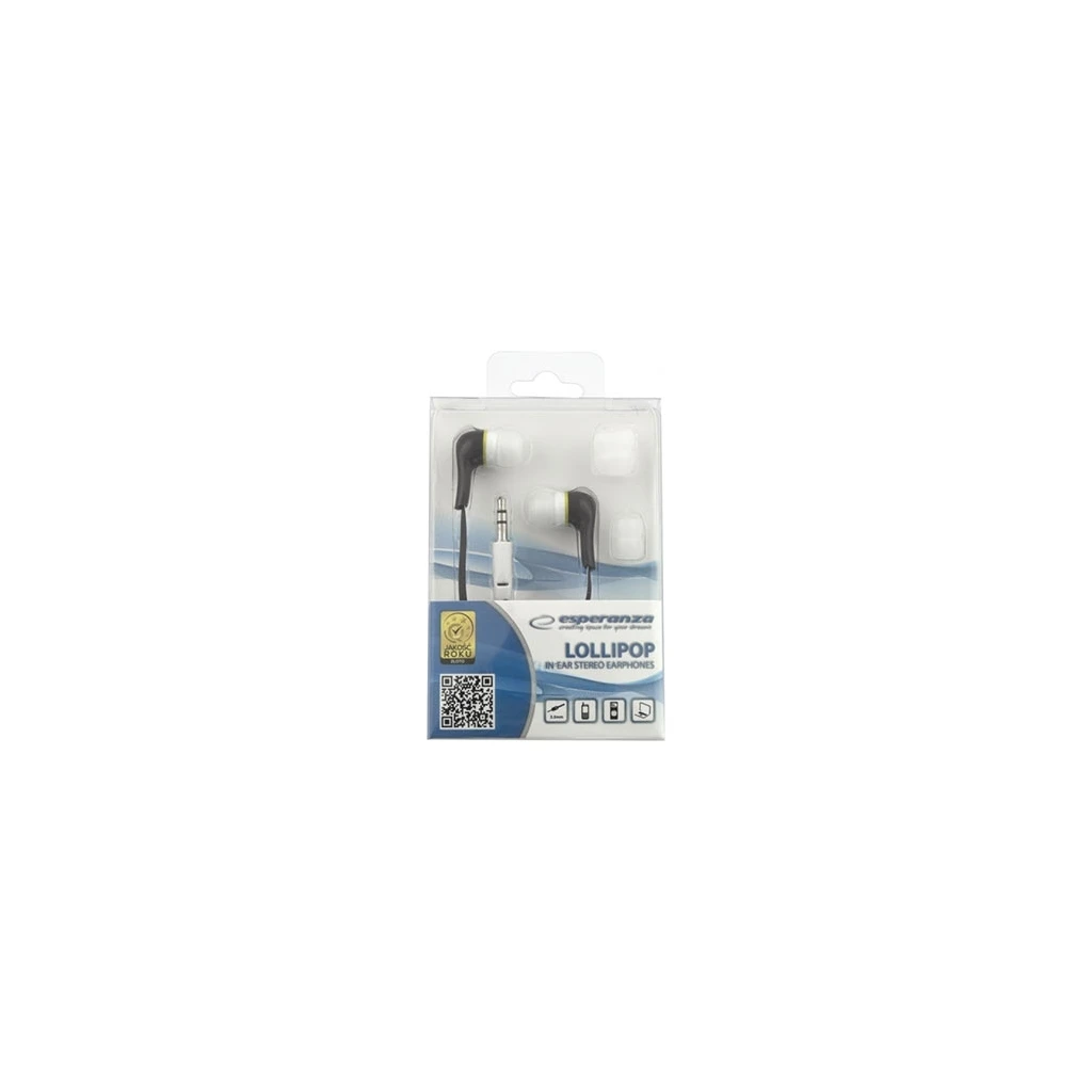 Slušalice ESPERANZA LOLLIPOP In-Ear, Noise dampening + Amplified BASS, EH146K - image 1