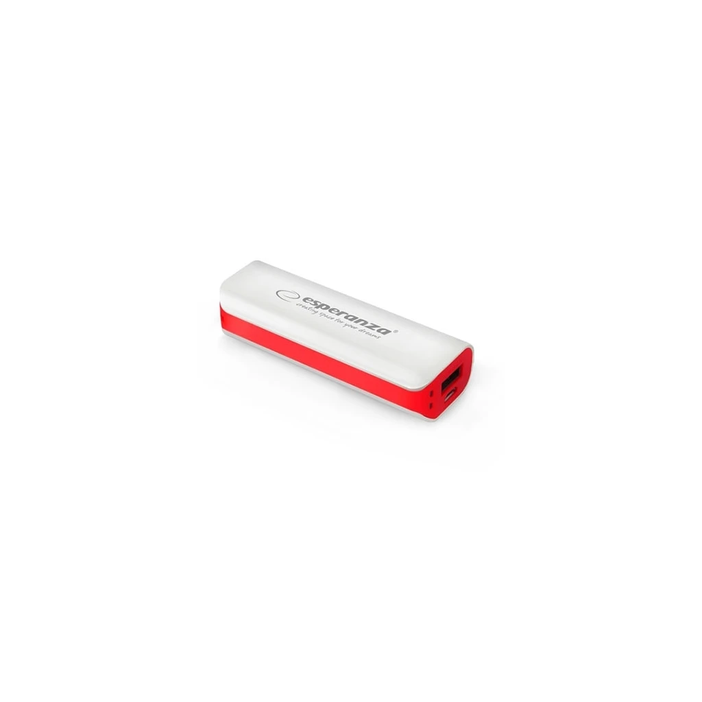 PowerBank ESPERANZA JOULE, 2200mAh, WHITE/RED, EMP103WR - image 1