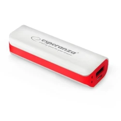 PowerBank ESPERANZA JOULE, 2200mAh, WHITE/RED, EMP103WR - thumbnail 1