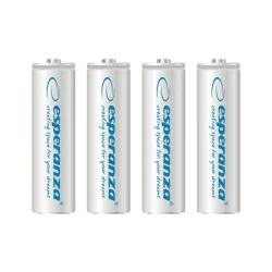 Punjive baterije ESPERANZA RECHARGEABLE Ni-MH AA 2000MAH 4kom. white, EZA104W - thumbnail 1