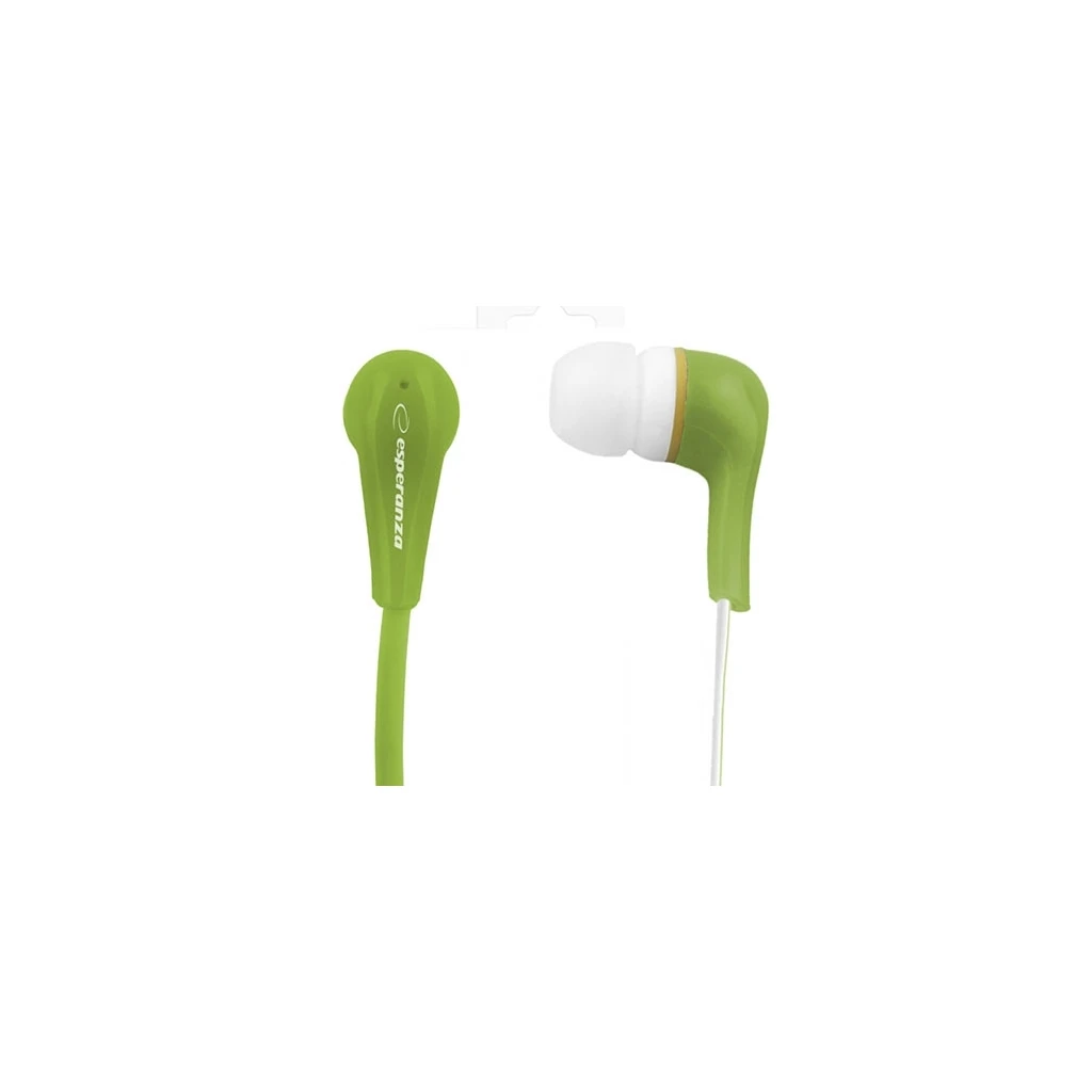 Slušalice ESPERANZA LOLLIPOP In-Ear, Noise dampening + Amplified BASS, green, EH146G - image 1