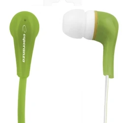 Slušalice ESPERANZA LOLLIPOP In-Ear, Noise dampening + Amplified BASS, green, EH146G - thumbnail 1