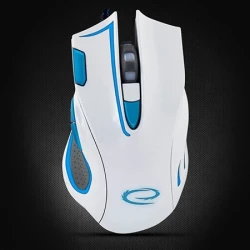 Miš ESPERANZA GAMING HAWK 7D MX401, WHITE-BLUE, 2400dpi, double-click, ergonomic, EGM401WB - thumbnail 1