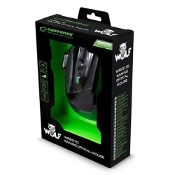Miš ESPERANZA GAMING WOLF 7D MX201, green, 2400dpi, double-click, ergonomic, EGM201G - thumbnail 1