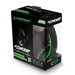 Slušalice sa mikrofonom GAMING ESPERANZA CONDOR EGH300G, green, volume control - thumbnail 3