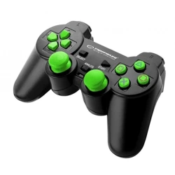Game Pad ESPERANZA TROOPER, vibration, PS3/PC, USB, black/green, EGG107G - thumbnail 1
