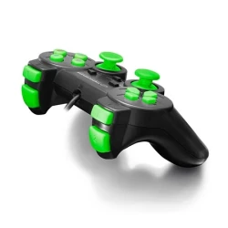 Game Pad ESPERANZA WARRIOR, vibration, PC, USB, black/green, EGG102G - thumbnail 1