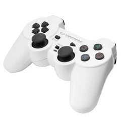 Game Pad ESPERANZA CORSAIR, vibration, PS2/PS3/PC, USB, black/white, EGG106W - thumbnail 3