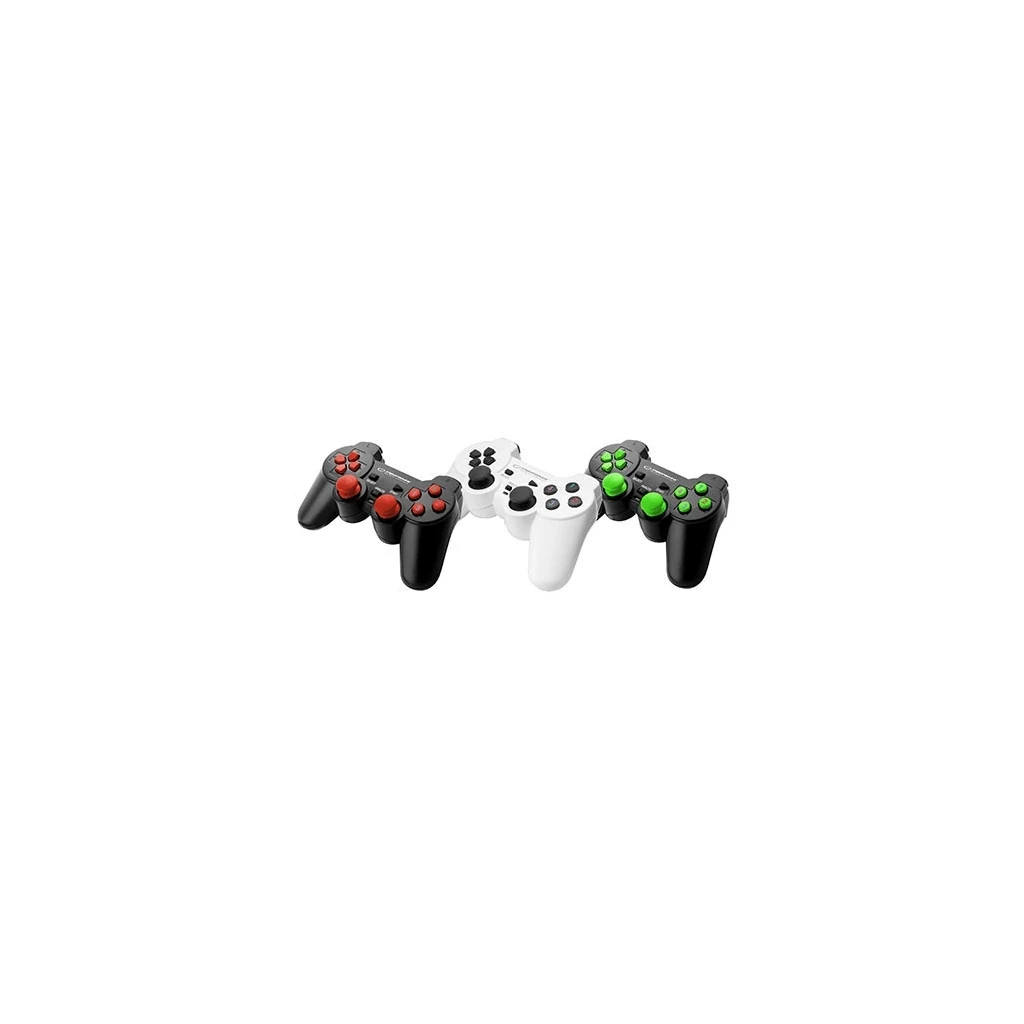 Game Pad ESPERANZA CORSAIR, vibration, PS2/PS3/PC, USB, black/white, EGG106W - image 1