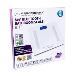 Kućna vaga ESPERANZA 8in1 bluetooth scale BESTFIT white, EBS016W - thumbnail 1