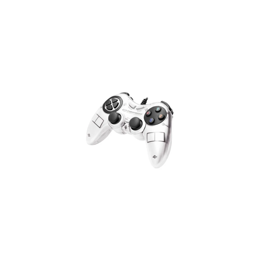 Game Pad ESPERANZA FIGHTER, vibration, PC, USB, white, EGG105W - image 1