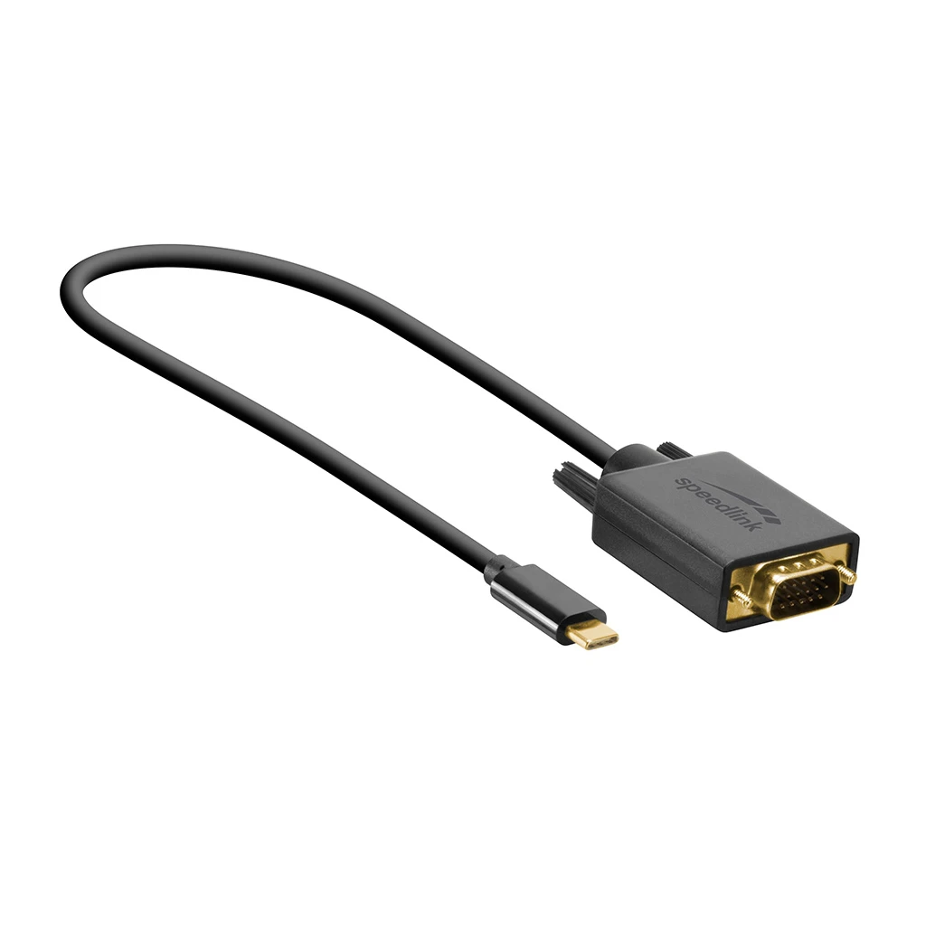 USB adapter kabl Type-C  to VGA, SPEEDLINK USB-C to VGA cable, 1,8m HQ, SL-180029-BK - image 1