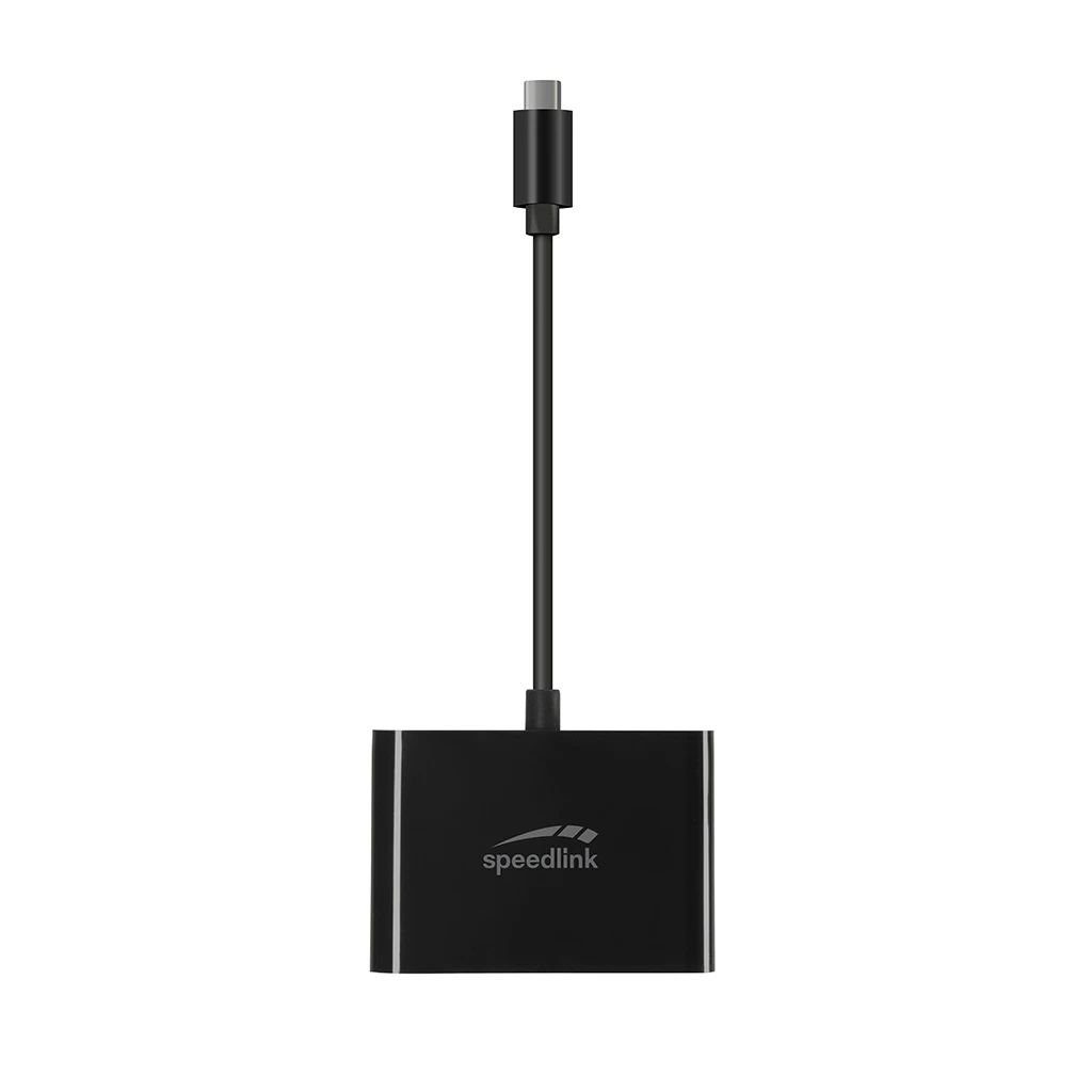 USB adapter kabl Type-C 3u1, SPEEDLINK 3in1 USB-C to VGA, USB, USB-C Adapter, HQ, SL-180027-BK - image 1