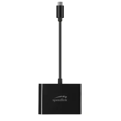 USB adapter kabl Type-C 3u1, SPEEDLINK 3in1 USB-C to VGA, USB, USB-C Adapter, HQ, SL-180027-BK - thumbnail 1