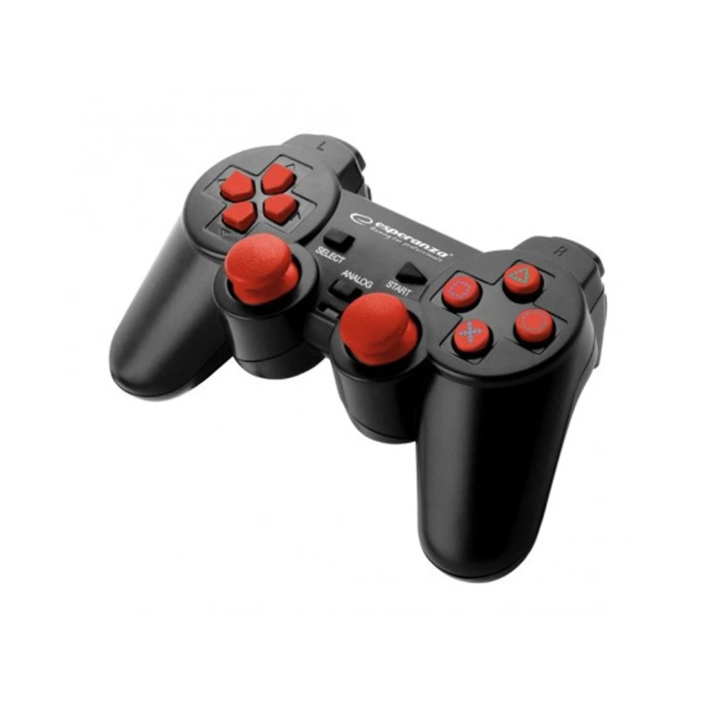 Game Pad ESPERANZA CORSAIR, vibration, PS2/PS3/PC, USB, black/red, EGG106R - image 1