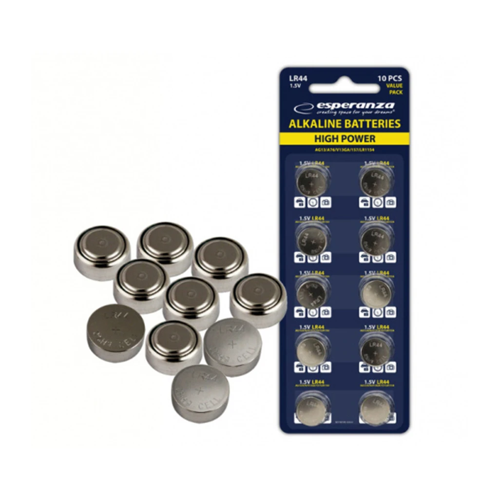 Baterije ESPERANZA ALKALINE LR44 AG13 10 kom, EZB109 - image 1