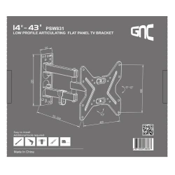 Zidni nosač GNC PSW831, 14-43", 25kg, VESA 200x200, nagib - thumbnail 2