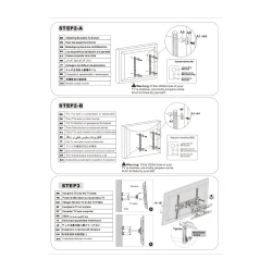Zidni nosač GNC PSW866AT  32"-65"  400x400  full motion max 30kg - thumbnail 3