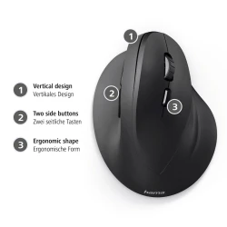 MIŠ HAMA EMW-500 ERGONOMSKI, WIRELESS - thumbnail 1