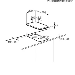 Kuhinjska ploča Electrolux EGC3322NVK  staklo/plin 30 cm - thumbnail 2