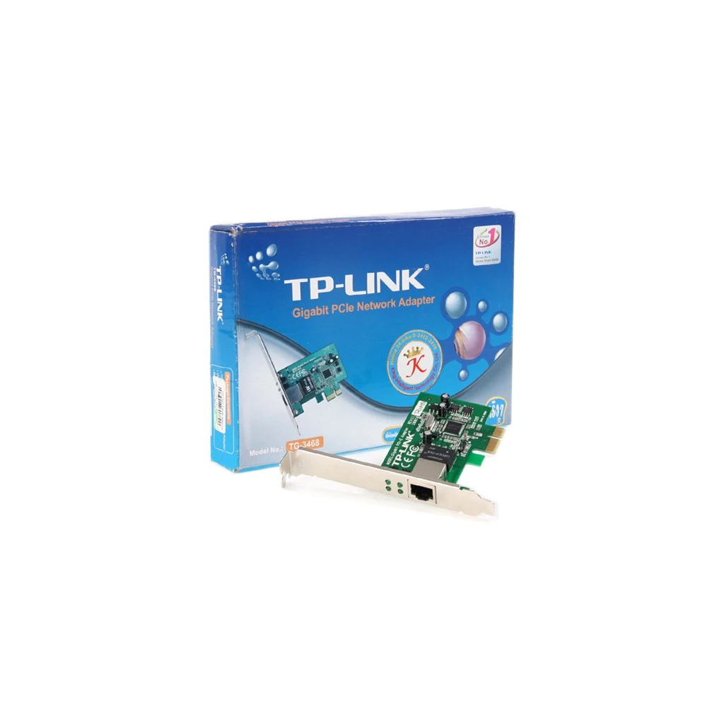 NIC TP-Link TG-3468 32-bit Gigabit PCIe Network Adapter Realtek RTL8168B 10/100/1000Mbps RJ45 port Auto MDI/MDIX - image 1