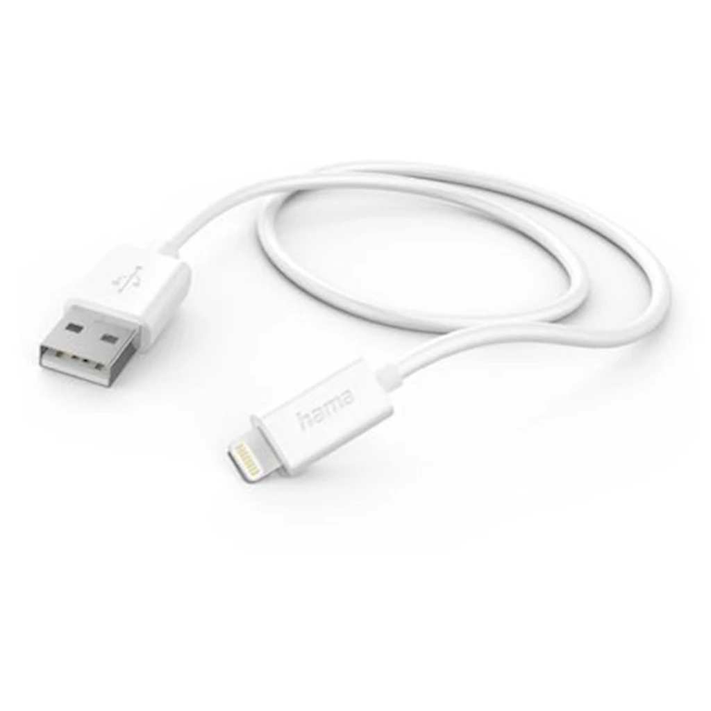 Kabl za punjenje HAMA, USB-A-Lightning, 1m, bijeli - image 1