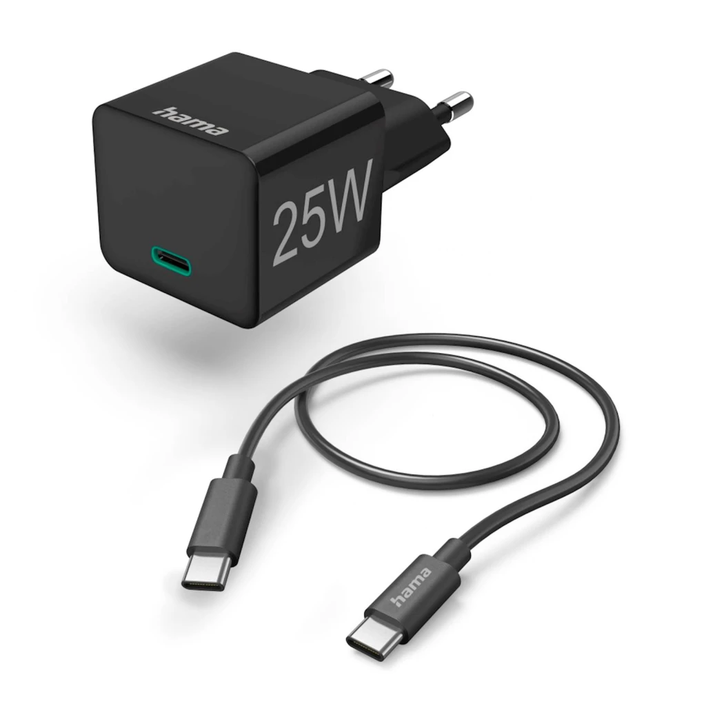 Punjač set, USB-C, 25W, 1,5m, crni - image 1