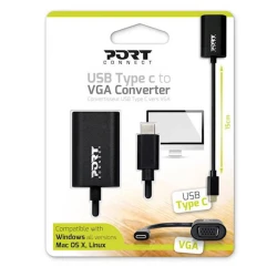 Adapter PORT USB-C u VGA, rezolucija: 1920 x 1200 ili 1080p - thumbnail 2