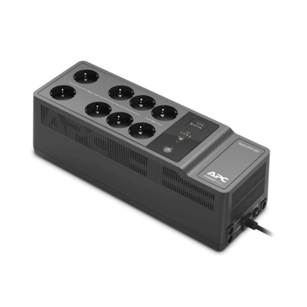 Back-UPS APC 650VA, 230V, 1 USB priključak za punjenje, 8 Schuko CEE7/7 utičnica (2 prenapona) - image 1