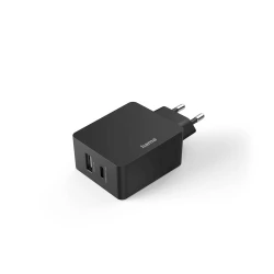 Punjač HAMA USB-C + USB-A, baza, 30W, crni QC - thumbnail 2