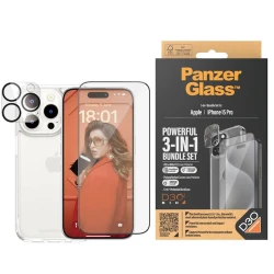 PanzerGlass Bundle PanzerGlass iPhone 15 Pro - Zaštitno staklo, Anti-špijunski filter, Oleopobična prevlaka, Jednostavna instalacija do 80 karaktera - thumbnail 1