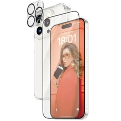 PanzerGlass Bundle PanzerGlass iPhone 15 Pro - Zaštitno staklo, Anti-špijunski filter, Oleopobična prevlaka, Jednostavna instalacija do 80 karaktera - thumbnail 2