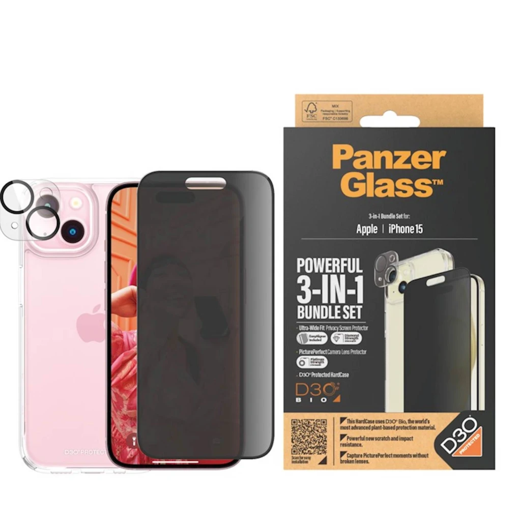 Bundle PanzerGlass iPhone 15 Privacy - image 1