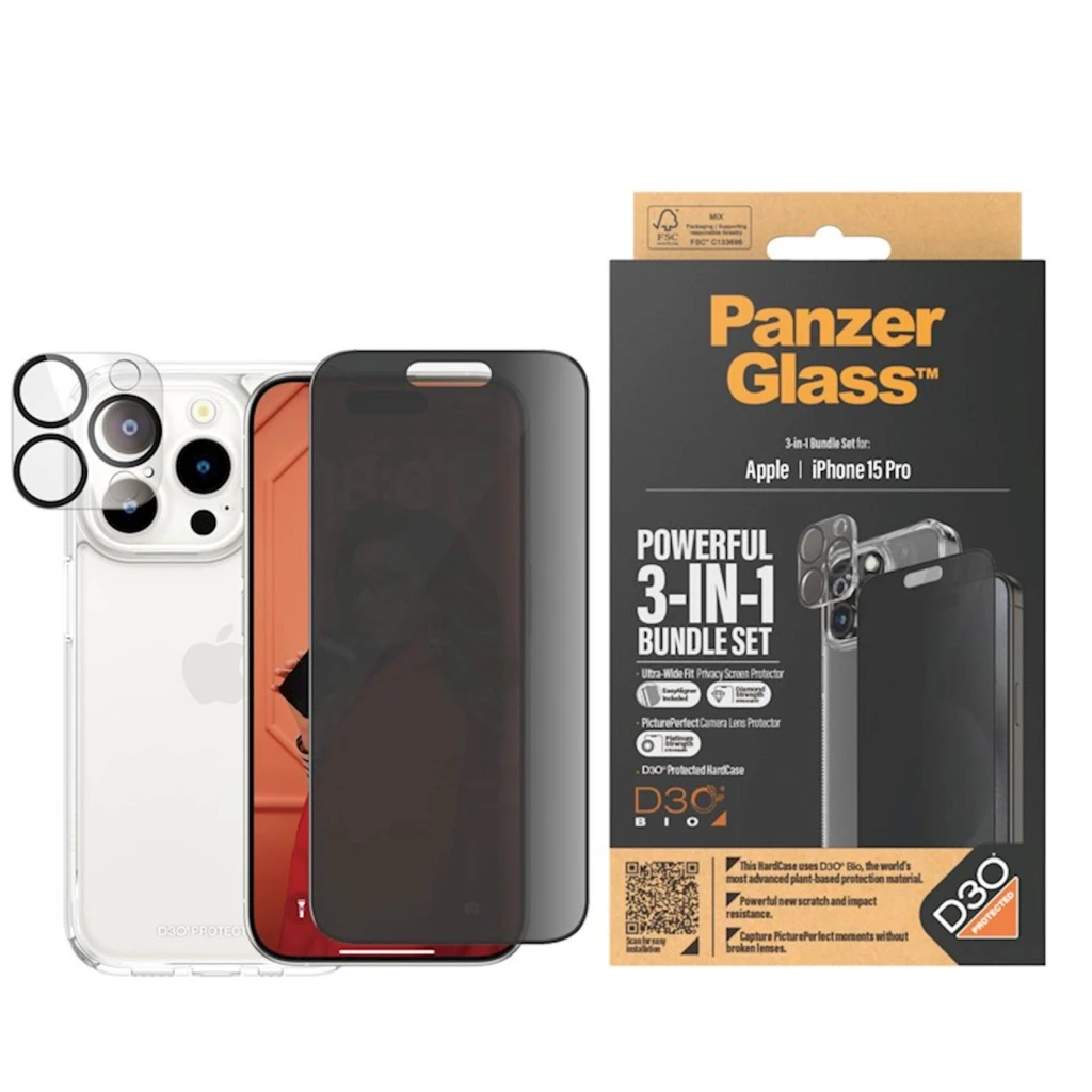 Bundle PanzerGlass iPhone 15Pro Privacy - image 1