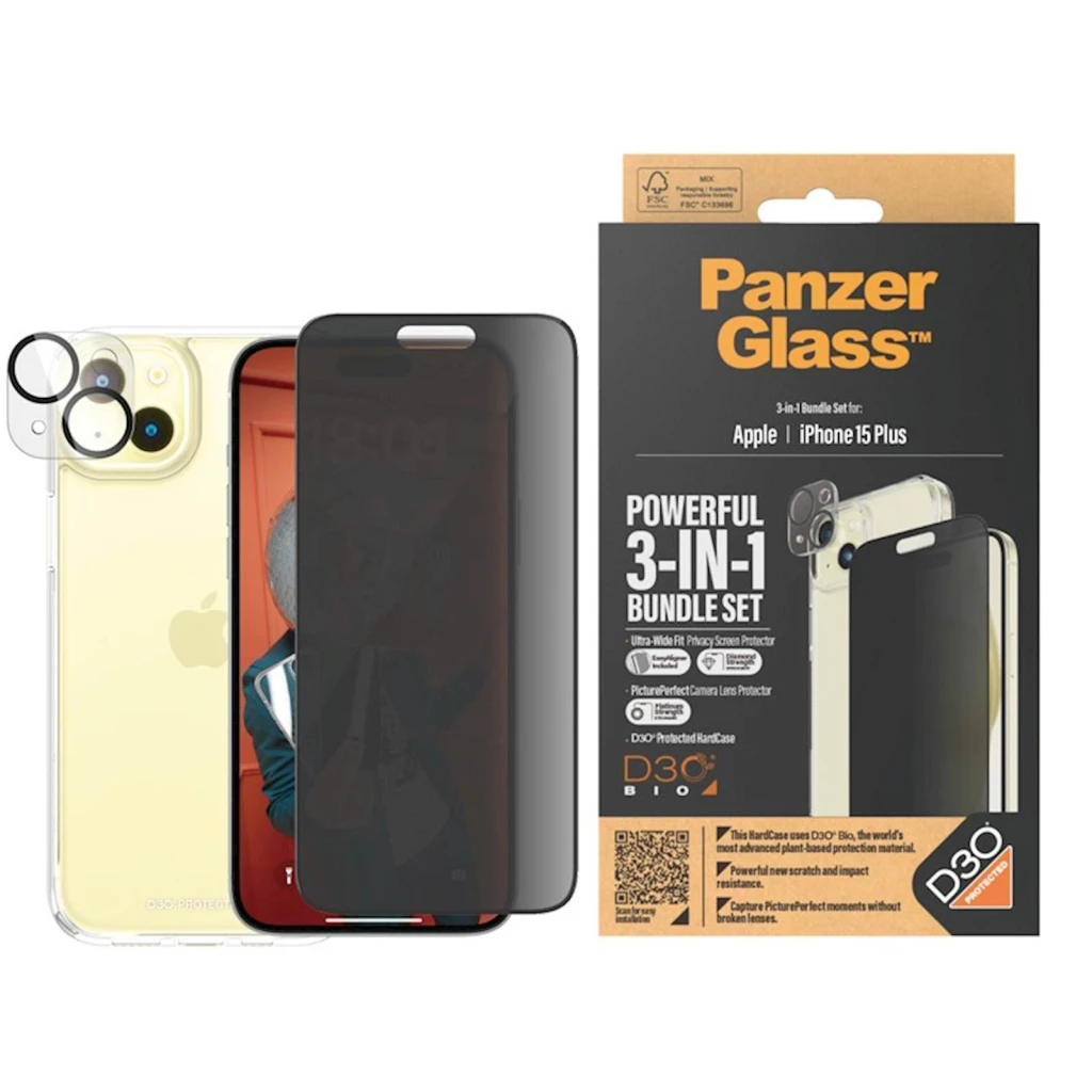Bundle PanzerGlass iPhone 15 Plus Privacy - image 1