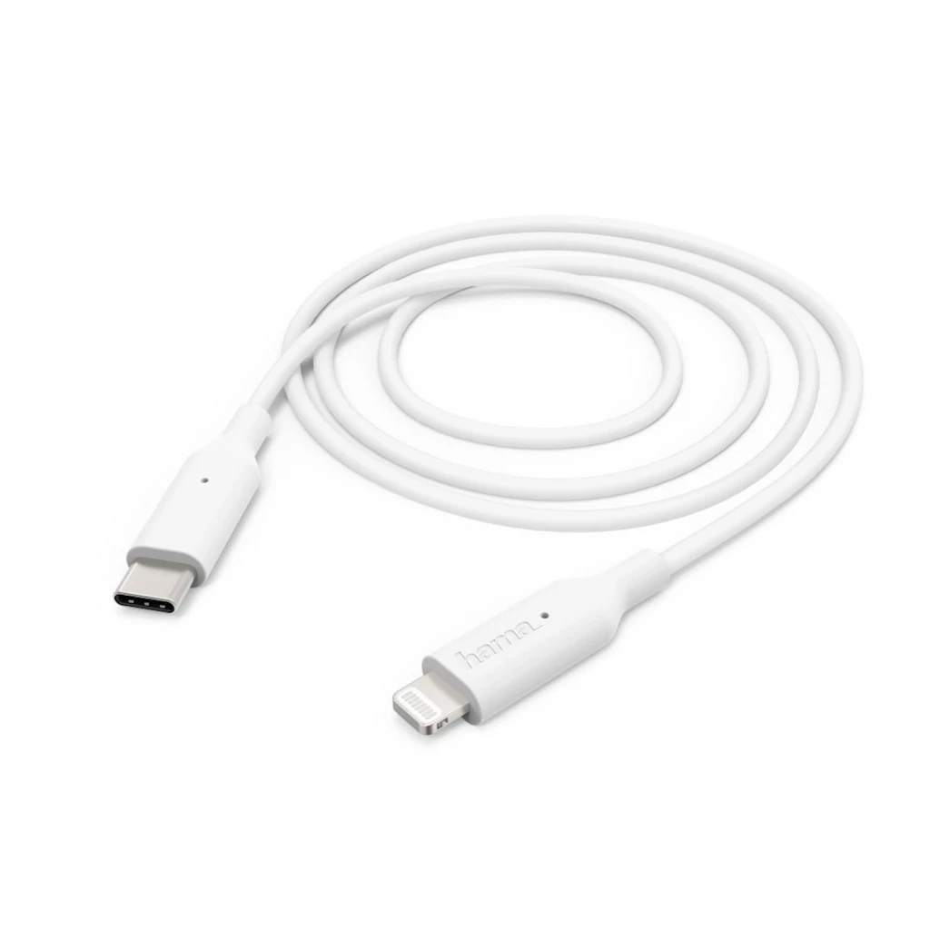 Kabl Hama fast charging USB-C-Lightning 1m bijeli - image 1