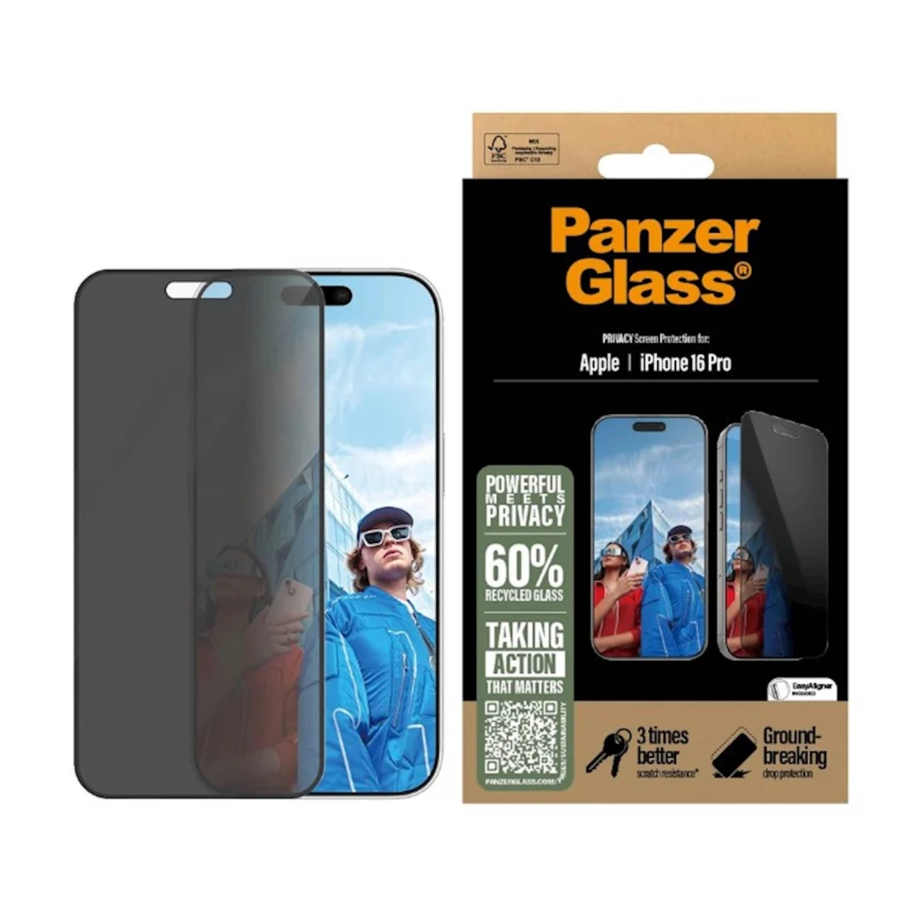 Zaštitno staklo PanzerGlass iPhone 16 Pro Privacy - image 1