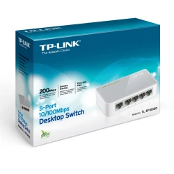 Switch TP-Link TL-SF1005D 5-Port RJ45 10/100Mbps desktop switch Fanless Auto Negotiation/Auto MDI/MDIX Plastic case - thumbnail 3
