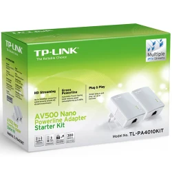 AV600 Powerline Starter Kit Qualcomm 1 Fast Port600Mbps PowerlineUltra Compact Size HomePlug AV Green Powerline - thumbnail 2