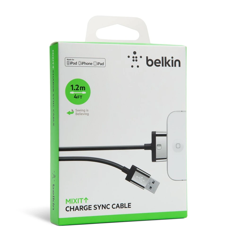 BELKIN MIXIT 30-Pin to USB 2.1A ChargeSync Cable 2M BLACK - image 1